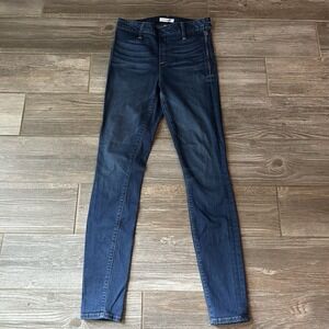 GOOD AMERICAN High Waisted Skinny Jeans Deep Indigo Wash Size 29